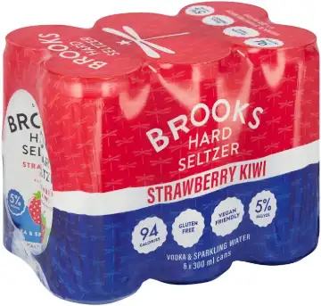 Picture of BROOKS HARD SELTZER STRAWBERRY KIWI 300ML x 6